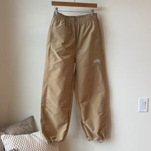 The North Face Beige Elastic Cuff Pants wind and water resistant